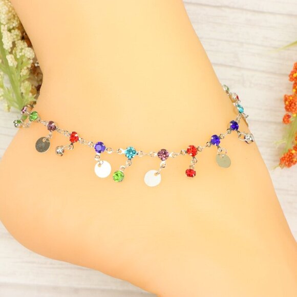 "Handmade Anklet – Elegant & Delicate Jewelry for Women | UNVRC1190 - Picture 3 of 10